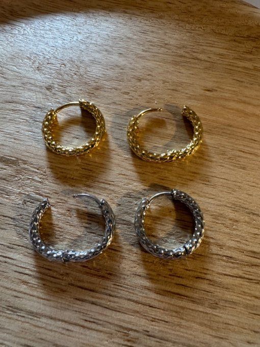 Créole effet diamants 1,7cm